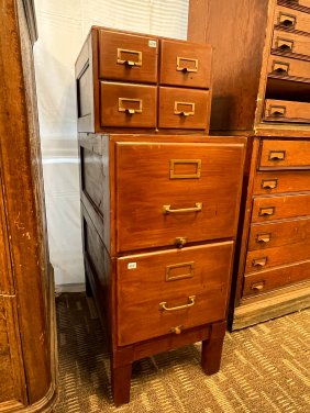 1900s Step Back Filing Cabinet
