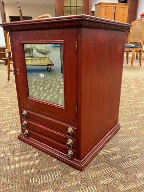 Painted 3-Drawer Single Door Spool Cabinet