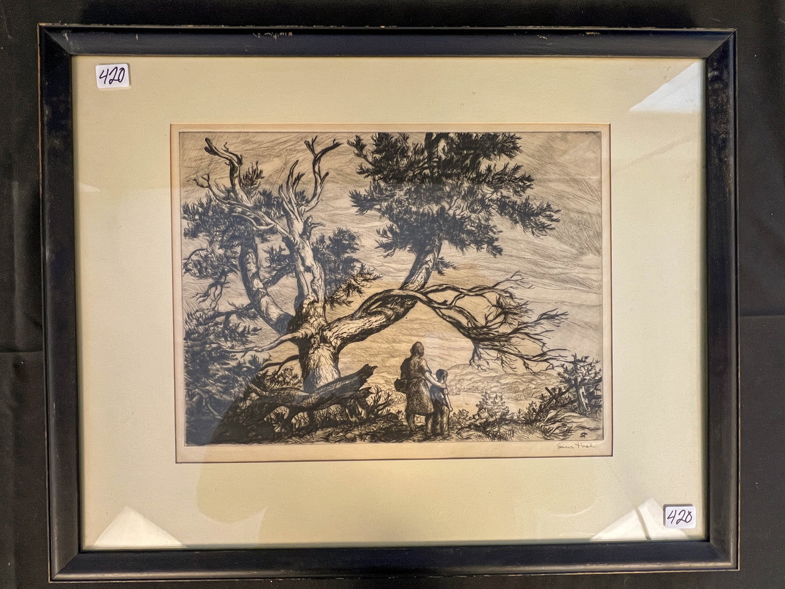 Sam Thal WPA Artist Etching (1 of 6)