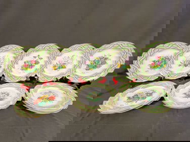 11 French Old Paris Service Plates