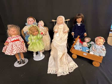 11 Antique Dolls to include Bye-lo Bisque Baby/Composition Baby, Bisque Head Doll