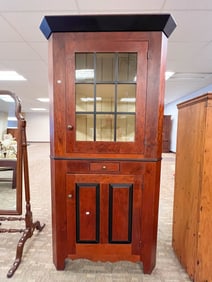 Benners Custom Woodwork Cherry 2-Part Corner Cabinet