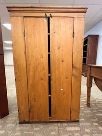 Antique Pine Double Door Preserving Cupboard