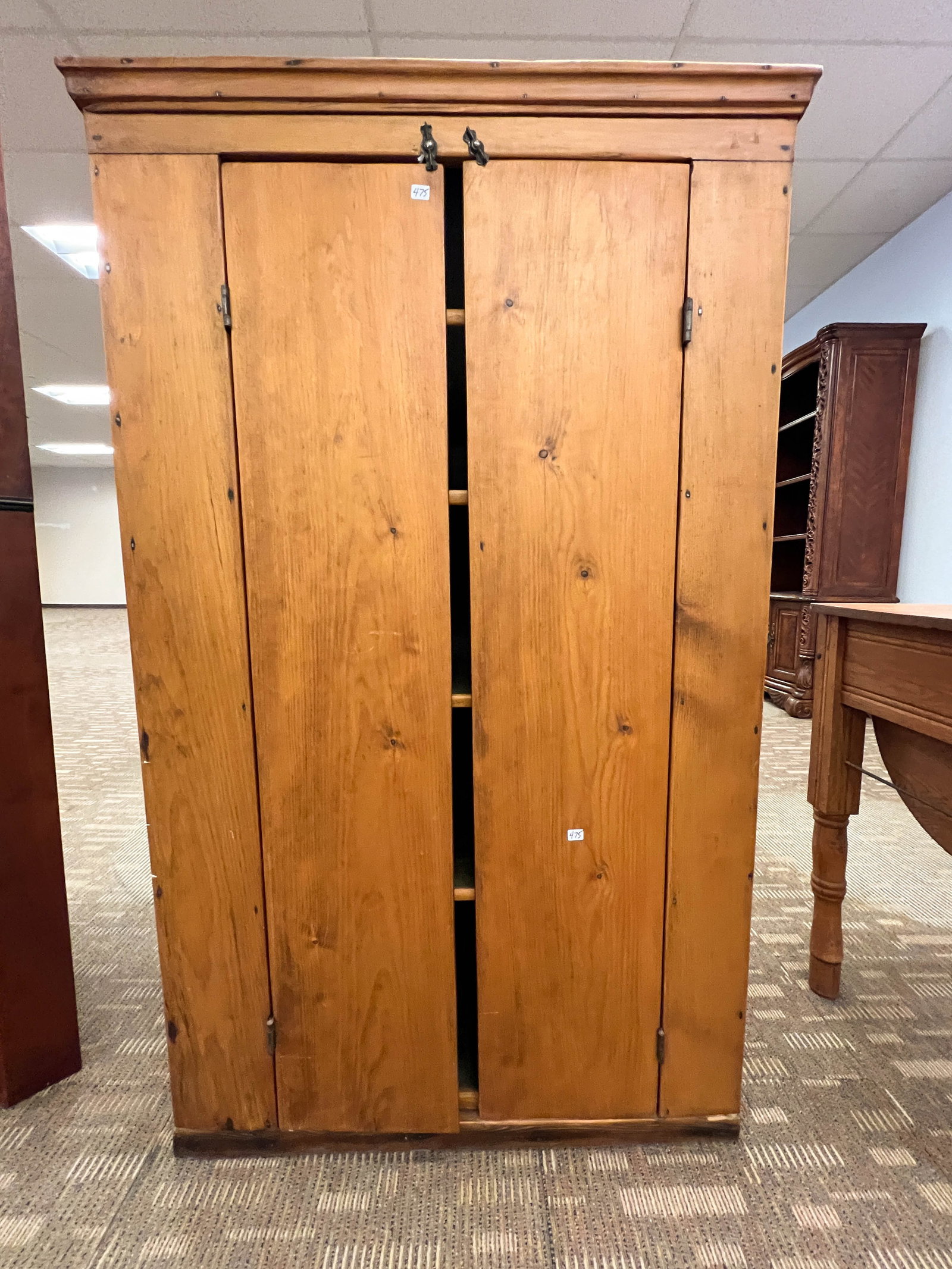 Antique Pine Double Door Preserving Cupboard (1 of 3)