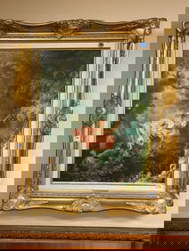 Contemporary Oil on Board Jean Honore Fragonard Style