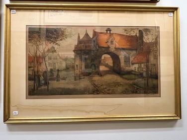 Picture of a European Village, Artist Unknown