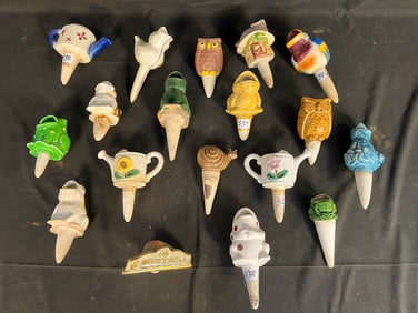 Lot of Ceramic Plant Waterers 1950s - 1960s
