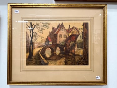 Picture of a European Village, Artist Unknown