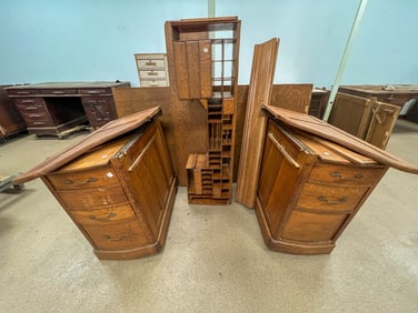 Oak Roll Top Desk Parts