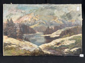 Edmund Greacen 1876-1949 Signed Oil  Impressionist Landscape Painting