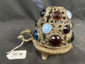 A Rare Fairy Lamp with Cut Glass Jewels