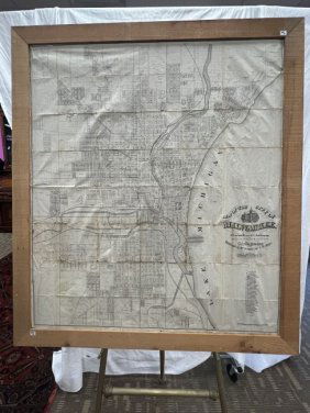1860's-1870's Huge Map of Milwaukee