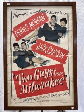 1946 Movie Poster entitled "Two Guys from Milwaukee"