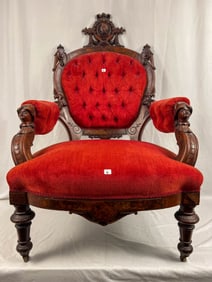 John Jelliff Victorian Renaissance Walnut Gents Chair
