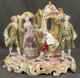 Early Unsigned Dresden Figural Group