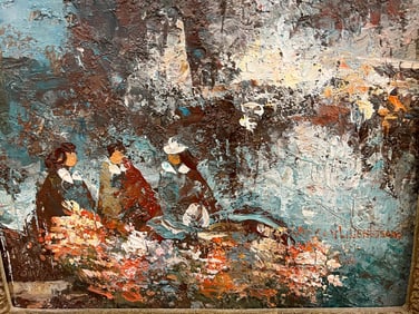 Signed Childe Hassam Oil on Canvas Painting