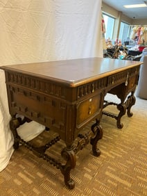 Oak William and Mary Desk Circa 1900