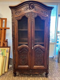 French Wardrobe Cupboard Circa Late 18th Early 19th Century
