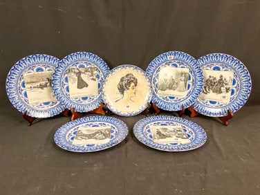 Lot of 7 Royal Doulton Gibson Girl Plates