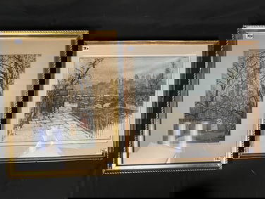 Lot of 2 Hand Colored Steel Engravings by Tanna Kasimir-Hoernes