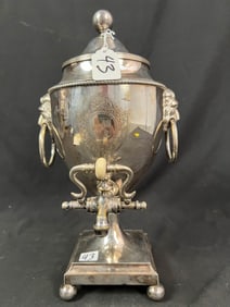 Early Silverplate English Tea Urn 18th or Early 19th Century