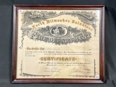 North Milwaukee Volunteer Fire Dept Certificate