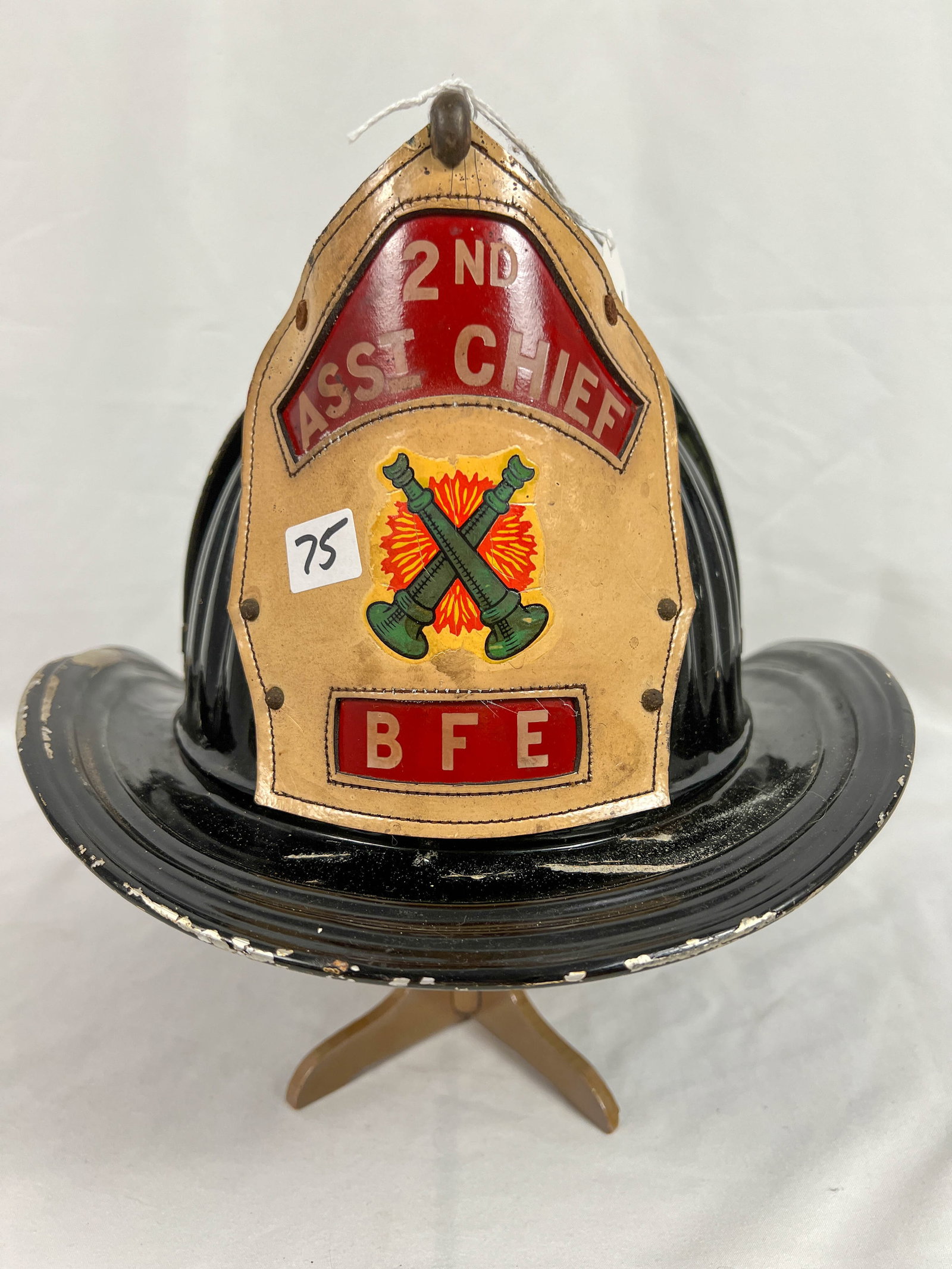 Aluminum 2nd Assistant Chief BFE Fire Helmet Cairn's Brothers Clifton N.Y. (1 of 5)