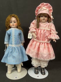 Lot of 2 Bisque head Antique Dolls