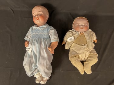 Lot of 2 Bisque Baby Dolls Made in Germany