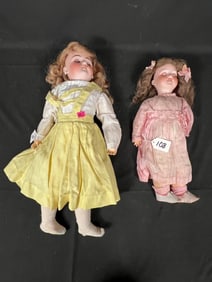 Lot of 2 Antique Bisque German Dolls