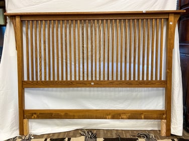 Queen Size Misson Style Oak Headboard