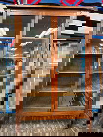 Antique Arts and Crafts Oak Double Door Bookcase/Cabinet (1 of 4)