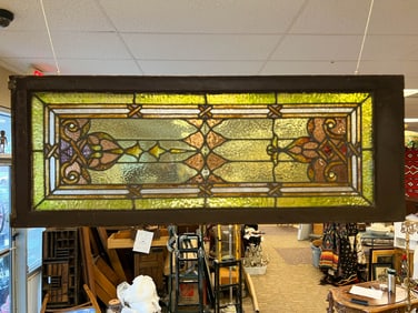 Victorian Stained Glass Transom Window