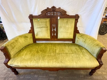 Eastlake Walnut Victorian Sofa