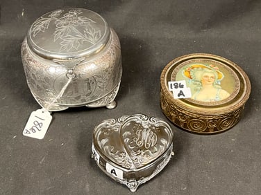 Fancy Victorian Covered Dresser Jar
