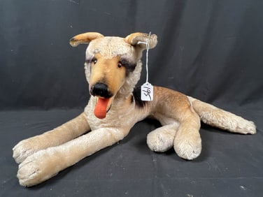 Steiff 30" Reposed German Shepard with Silver Button