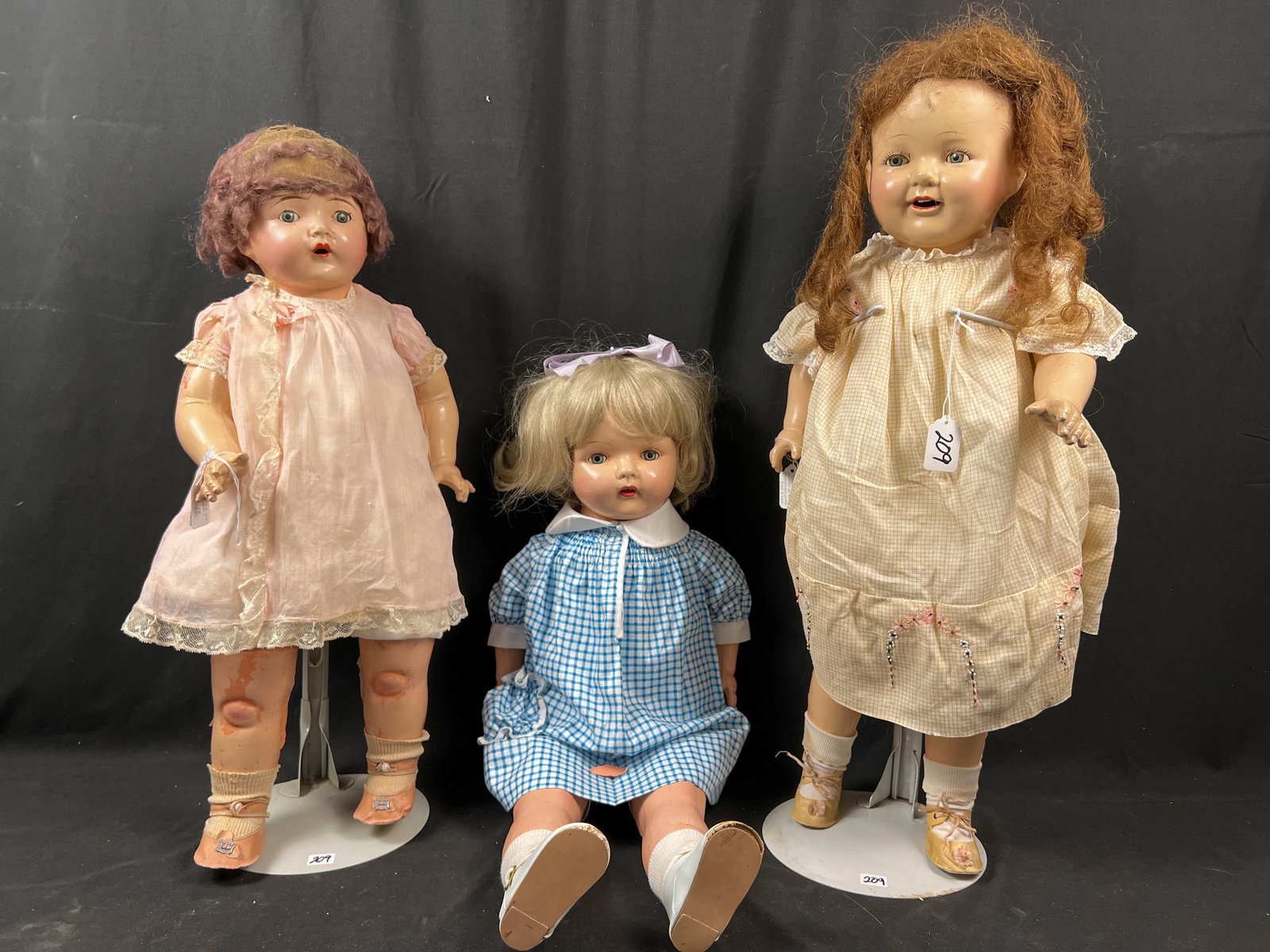 3 Large Composition Dolls (1 of 2)