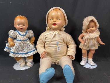 3 Composition Dolls