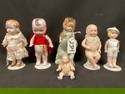 Lot of 6 Antique Bisque Dolls