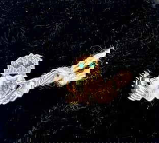 14k Claddagh Ring with Emeralds