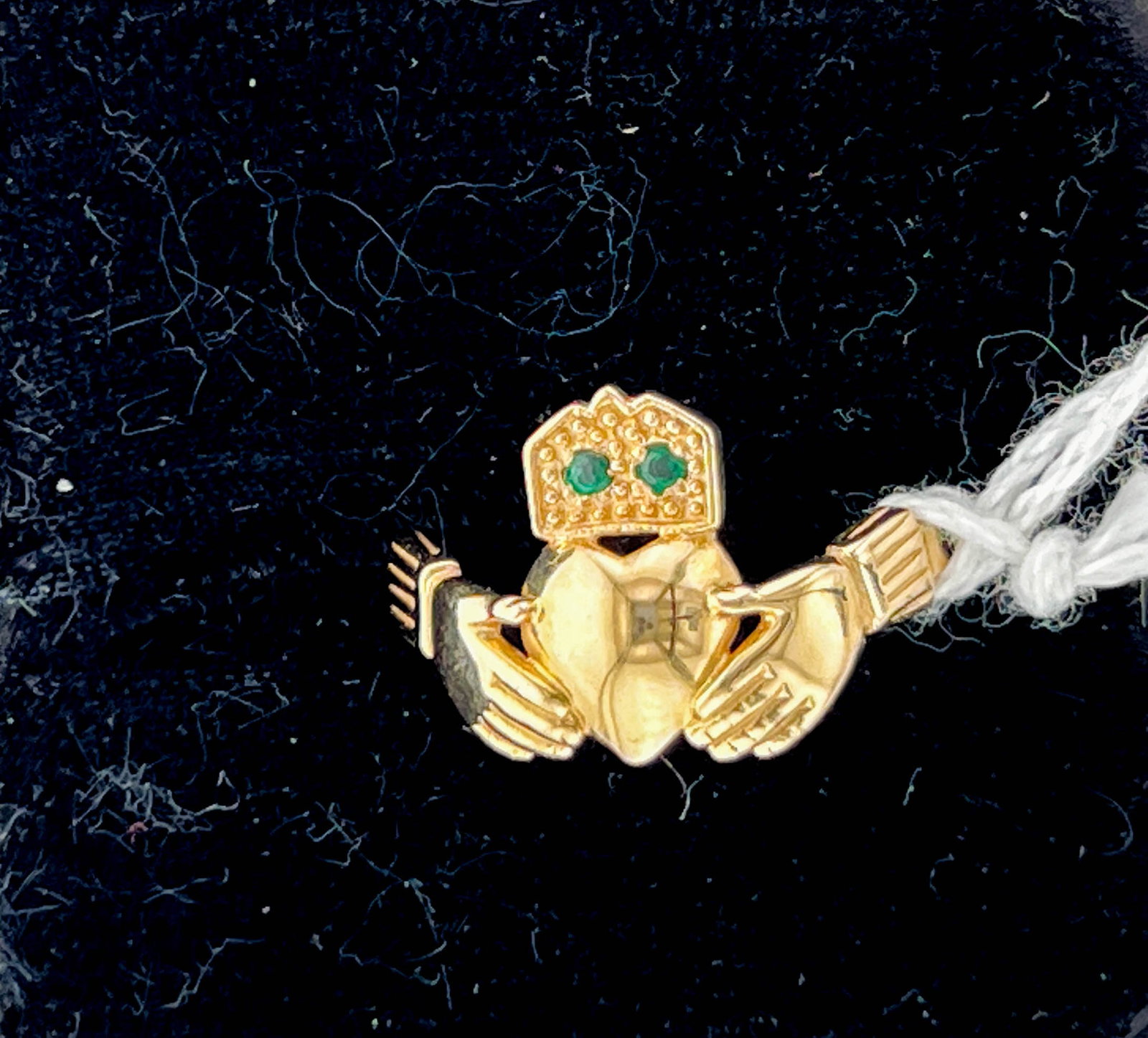 14k Claddagh Ring with Emeralds (1 of 3)