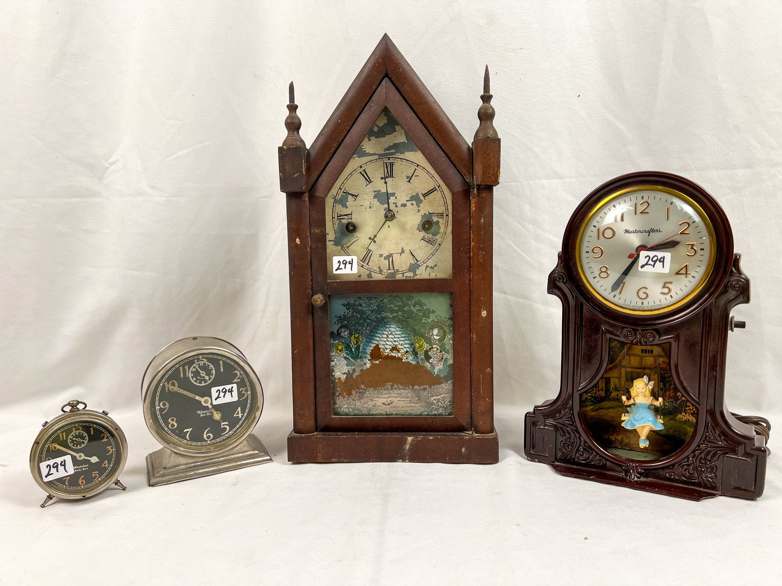 Bakelite electric clock, steeple clock and 2 Big Ben clocks (1 of 2)