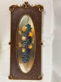19th Century Lemond Pastel in Victorian Frame with Grapes and Fruit