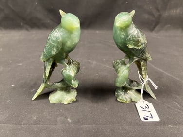 Jade carved birds