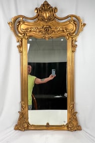 1850's elaborate entry way Mirror