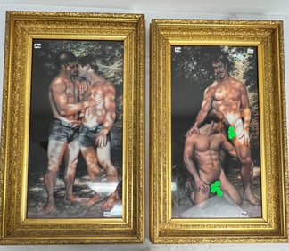 Pair of Brian Wood Original Pastel Studies