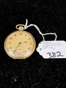 14K Gold Wadsworth Pocket Watch