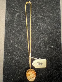 12K GF Cameo and Chain