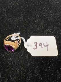 10K Gold Amethyst Ring