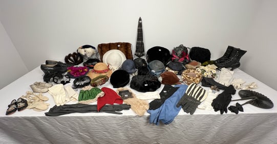 Immense turn of the century womans hat lot